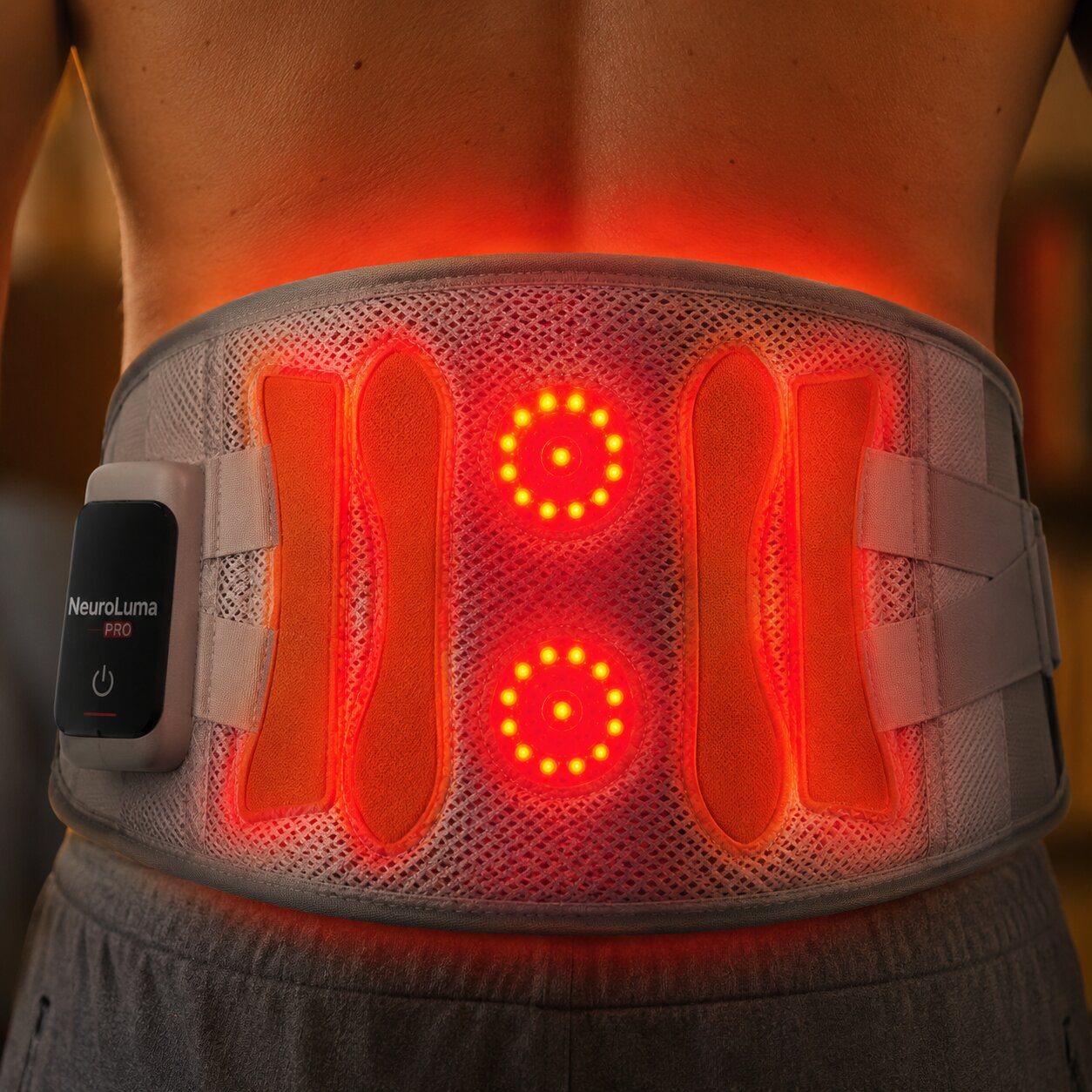 NeuroLuma Pro en action — LEDs rouges et chaleur